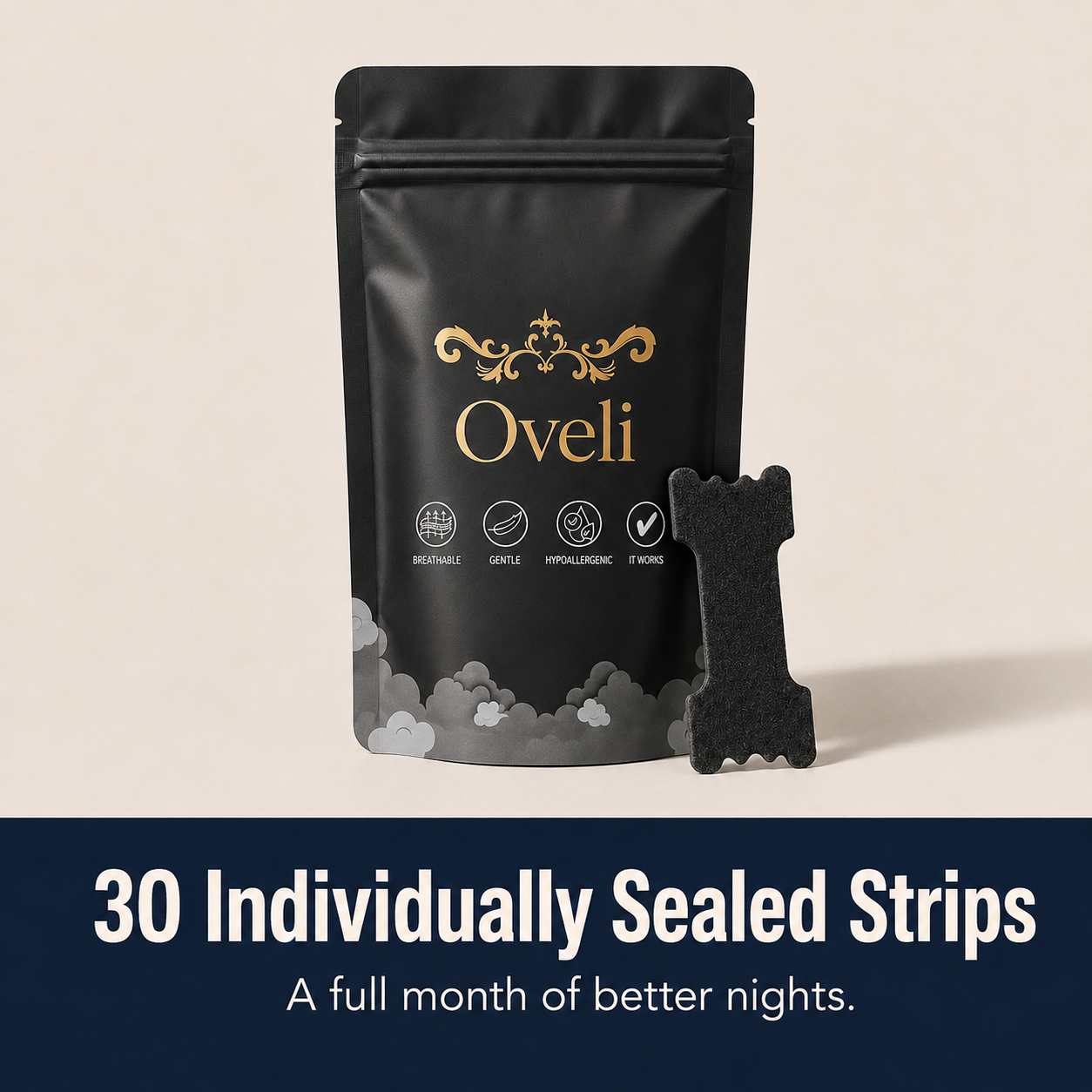 Oveli™ Nasal Breathing Strips – Breathe Easier, Day and Night